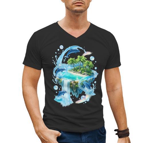 Frutiger Aero Men's V-Neck T-Shirt - Figerry