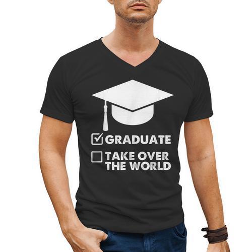 Funny Graduate Joke Mens Womens Graduation Gifts Men's V-Neck T-Shirt - Best Gift Smart