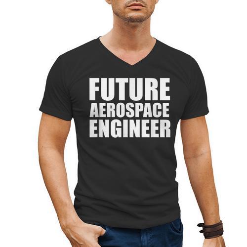 Future Aerospace Engineer College Graduate Graduation Men's V-Neck T-Shirt - Best Gift Smart