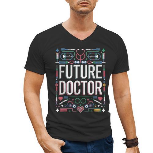 Future Doctor Graduation School Kids Toddler Women Men Men's V-Neck T-Shirt - Best Gift Smart
