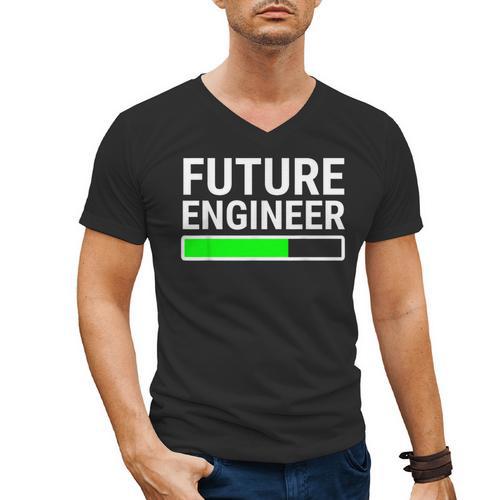 Future Engineer Loading Bar Cool Graduation Men's V-Neck T-Shirt - Best Gift Smart