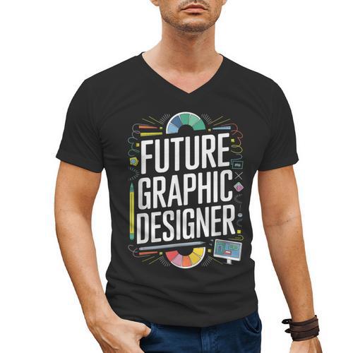 Future Graphic Er Graduation School Toddler Women Men Men's V-Neck T-Shirt - Best Gift Smart