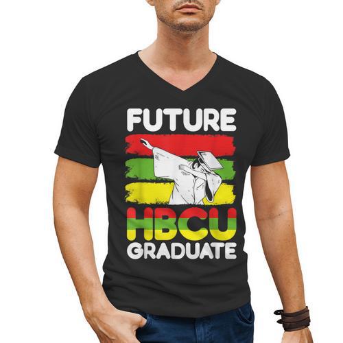 Future HBCU African American Gradute Graduation Men's V-Neck T-Shirt - Best Gift Smart