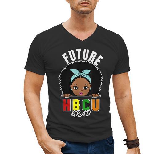 Future HBCU Grad Girl Graduation Historically College Men's V-Neck T-Shirt - Best Gift Smart