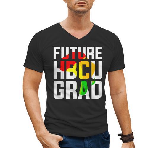 Future HBCU Graduate Afro Girls College Graduation Men's V-Neck T-Shirt - Best Gift Smart