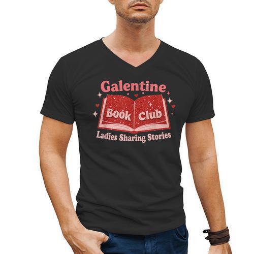 Galentine Book Club Men's V-Neck T-Shirt - Bookorys DE