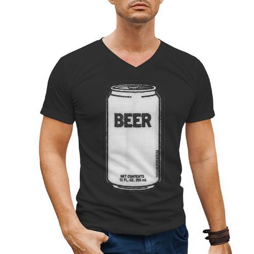 Generic Beer 1980s 80s Nostalgia Men's V-Neck T-Shirt - Figerry
