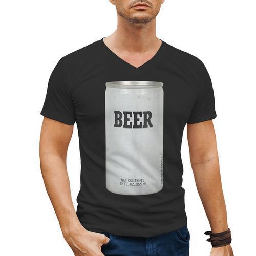 Generic Beer 1980s 80s Nostalgia Men's V-Neck T-Shirt - Figerry