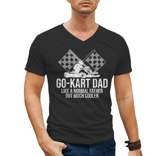 Go-Kart Dad Shirt Kart Racing Go-Cart Karting For Daddy Men's V-Neck T-Shirt - Father's Day Fun