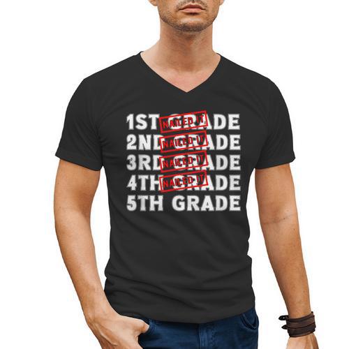Goodbye 4th Grade Graduation Last Day School Hello 5th Grade Men's V-Neck T-Shirt - Best Gift Smart