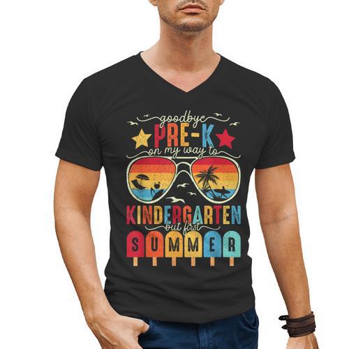 Goodbye Pre-k Graduation Kindergarten Summer Break Graduate Men's V-Neck T-Shirt - Best Gift Smart