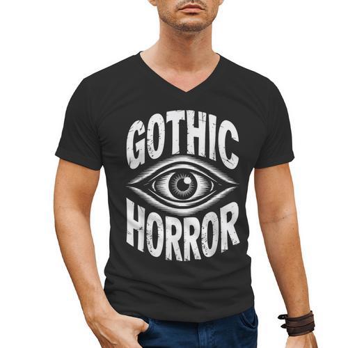 Gothic Classic Horror Thriller Book Movie Film Halloween Men's V-Neck T-Shirt - Bookorys