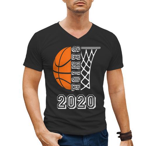 Graduate Senior Class 2020 Graduation Basketball Player Men's V-Neck T-Shirt - Best Gift Smart