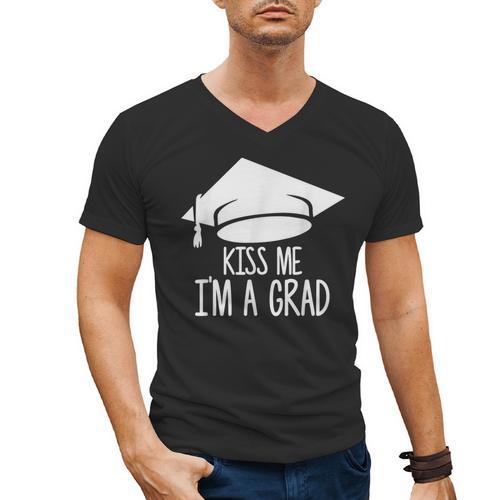 Graduate T-Shirt Grad Tshirt Graduation Tee Men's V-Neck T-Shirt - Best Gift Smart