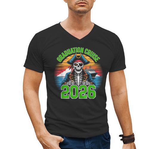 Graduation Cruise 2026 Group Pirate Matching Voyage Men's V-Neck T-Shirt - Best Gift Smart