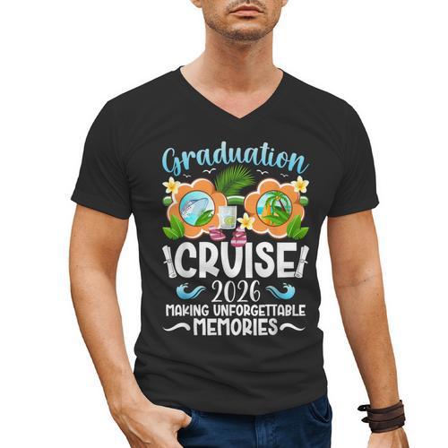 Graduation Cruise 2026 Making Memories Graduate Cruising Men's V-Neck T-Shirt - Best Gift Smart