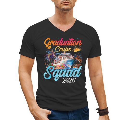 Graduation Cruise Squad 2026 Cruising Graduation Men's V-Neck T-Shirt - Best Gift Smart