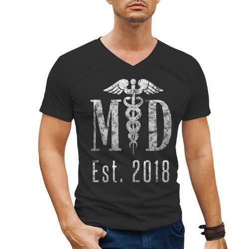 Graduation For Doctors t Shirt Tee Shirt Medical Doctors MD Men's V-Neck T-Shirt - Best Gift Smart
