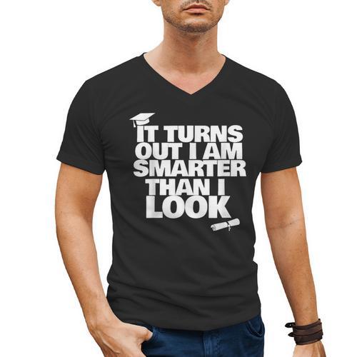 Graduation Graduation I'm Smarter Than I Look Men's V-Neck T-Shirt - Best Gift Smart