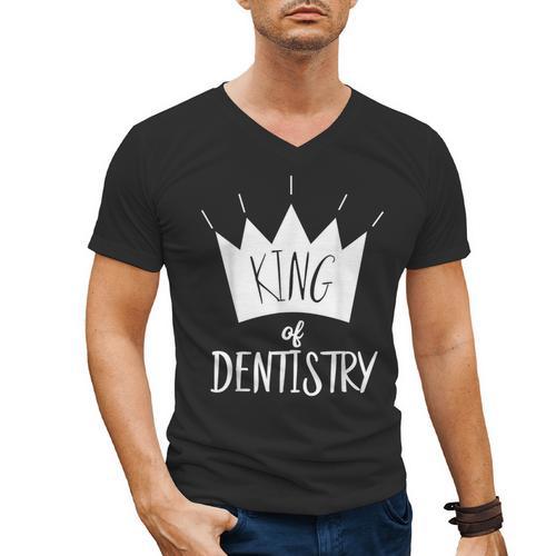 Graduation King Of Dentistry Dentist Or Hygienist Men's V-Neck T-Shirt - Best Gift Smart