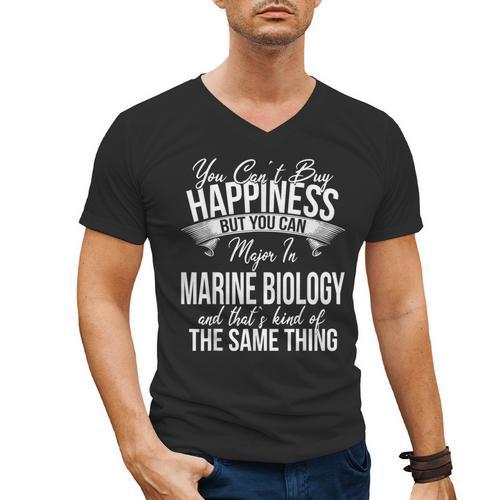 Graduation Marine Biology Major Men's V-Neck T-Shirt - Best Gift Smart