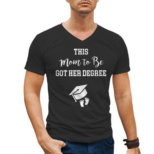 Graduation Pregnancy Announcement Shirt For Expectant Women Men's V-Neck T-Shirt - Best Gift Smart