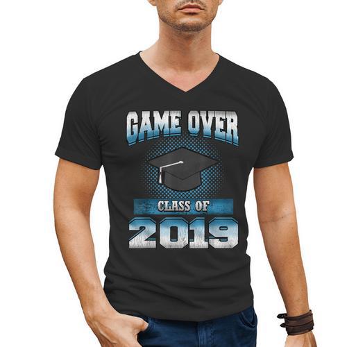 Graduation Shirt Class Of 2019 High School College Men's V-Neck T-Shirt - Best Gift Smart