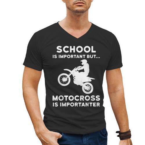 Graduation Shirt For Dirtbike Motocross Riders Men's V-Neck T-Shirt - Best Gift Smart