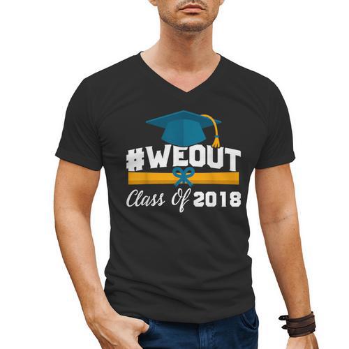 Graduation T Shirt WeOut Class Of 2018 Tee Men's V-Neck T-Shirt - Best Gift Smart