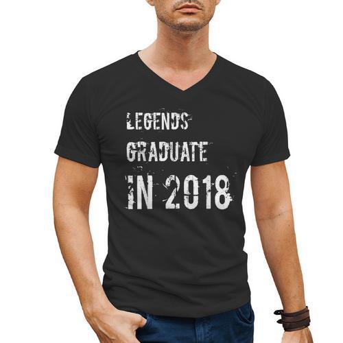 Graduation T Shirts Legends Graduate In 2018 Tee Men's V-Neck T-Shirt - Best Gift Smart