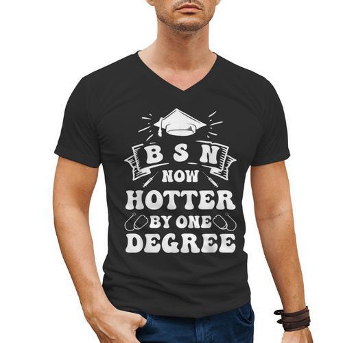 Groovy Nurse BSN Now Hotter By One Degree Graduation BSN RN Men's V-Neck T-Shirt - Best Gift Smart