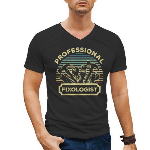 Handyman For Men Women Dad Fixologist Carpenter Tools Men's V-Neck T-Shirt - Father's Day Fun