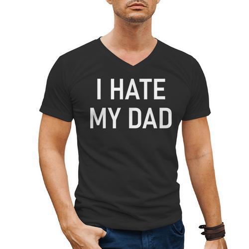 I Hate My Dad Jokes Sarcastic Men's V-Neck T-Shirt - Father's Day Fun