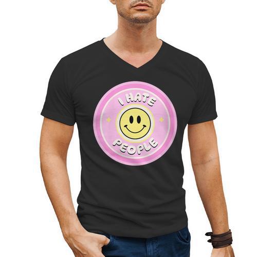 I Hate People Saying For Introverts Men's V-Neck T-Shirt - Raresse