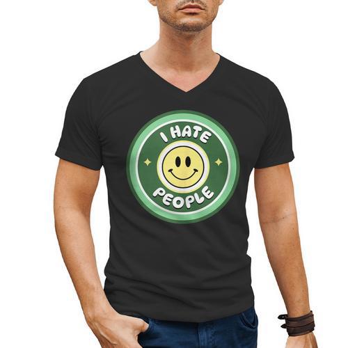 I Hate People Saying For Introverts Men's V-Neck T-Shirt - Raresse