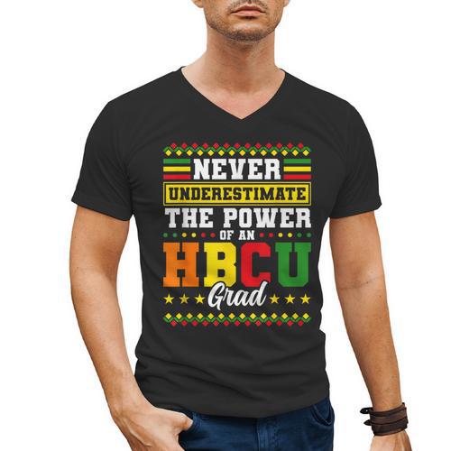 HBCU Grad Historically College Graduation Men's V-Neck T-Shirt - Best Gift Smart
