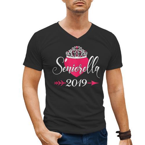 High School 2019 Senior Graduation Shirt Girls Daughter Men's V-Neck T-Shirt - Best Gift Smart