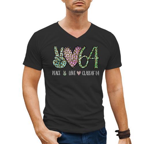 High School Class Of 1964 Shirt Graduation Class Reunion Men's V-Neck T-Shirt - Best Gift Smart