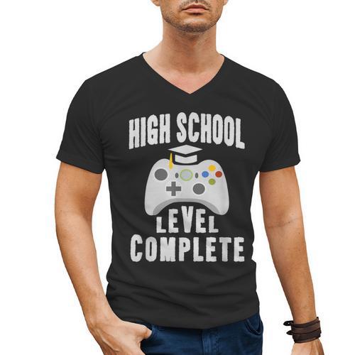 High School Graduation Shirt Gamer Graduation Men's V-Neck T-Shirt - Best Gift Smart