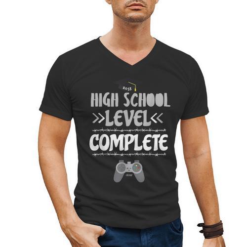 High School Graduation Shirt Video Gamer Graduation Men's V-Neck T-Shirt - Best Gift Smart