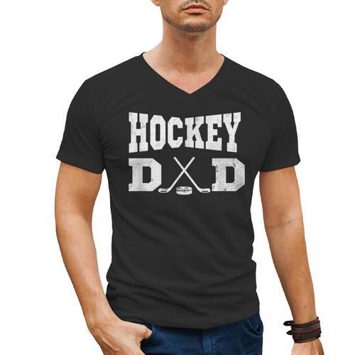 Hockey Dad Hockey Dad Men's V-Neck T-Shirt - Father's Day Fun