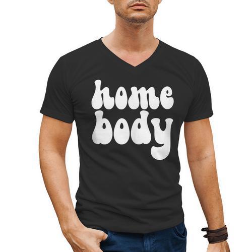 Homebody Introvert I Want To Stay Home Quiet Please Men's V-Neck T-Shirt - Raresse