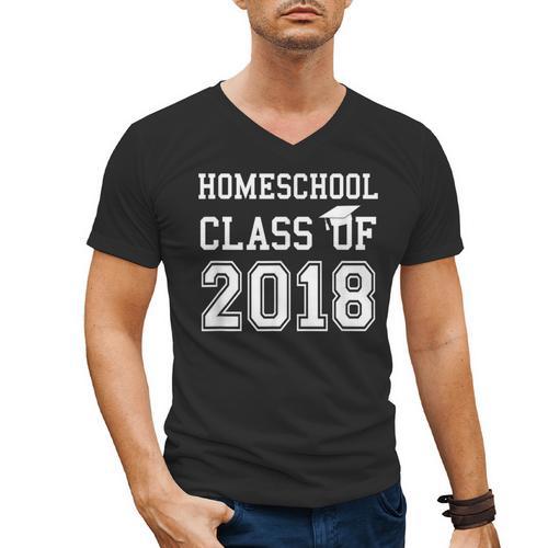 Homeschool Graduation Shirt Class Of 2018 T Shirt Men's V-Neck T-Shirt - Best Gift Smart
