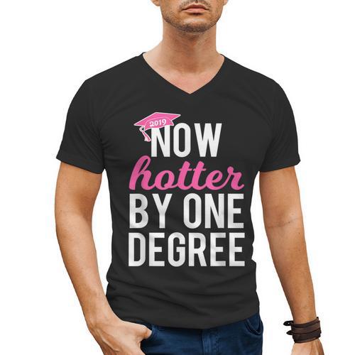 Now Hotter By One Degree Graduation T-Shirt Men's V-Neck T-Shirt - Best Gift Smart
