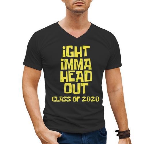 Ight Imma Head Out Class Of 2020 Graduation Meme Men's V-Neck T-Shirt - Best Gift Smart