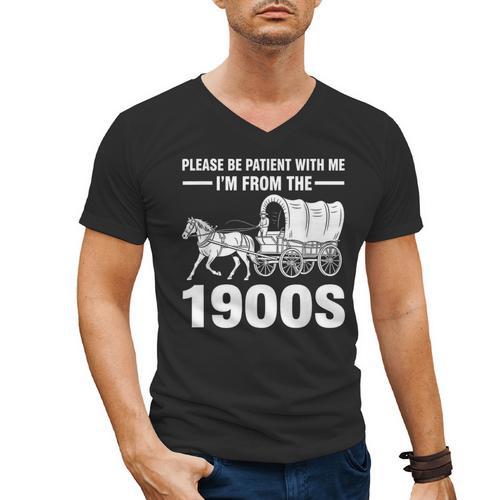 I'm From The 1900s Tee Over The Hill Men's V-Neck T-Shirt - Figerry