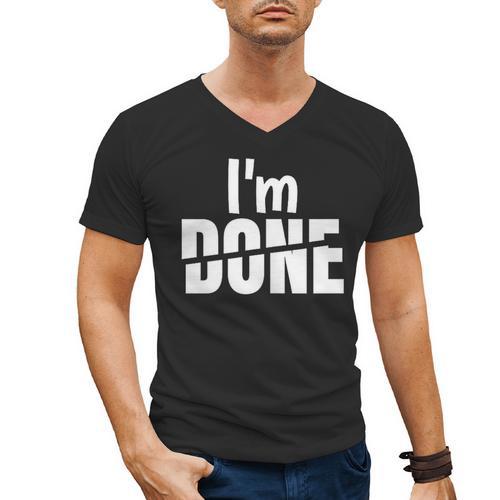I'm Done Sarcastic Introvert Introversion Men's V-Neck T-Shirt - Raresse