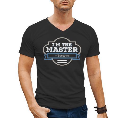 I'm The Master Of Engineering Masters Graduation Shirt Men's V-Neck T-Shirt - Best Gift Smart