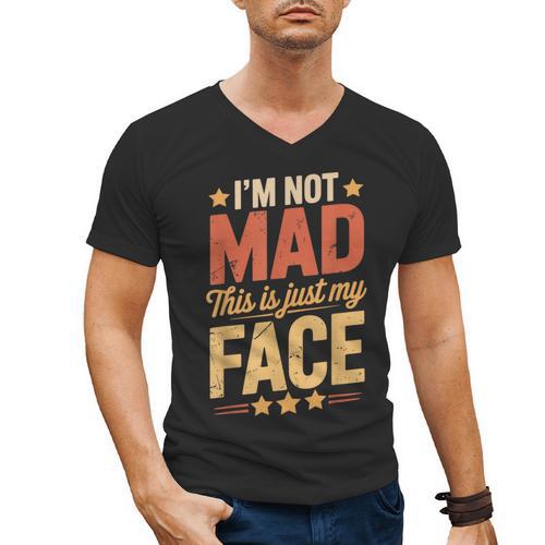 I'm Not Mad This Is Just My Face Introvert Men's V-Neck T-Shirt - Raresse