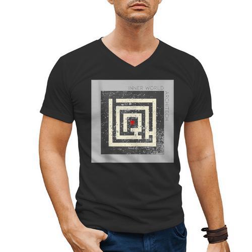 Inner World Architect Premium INTJ Tshirt Introvert Men's V-Neck T-Shirt - Raresse